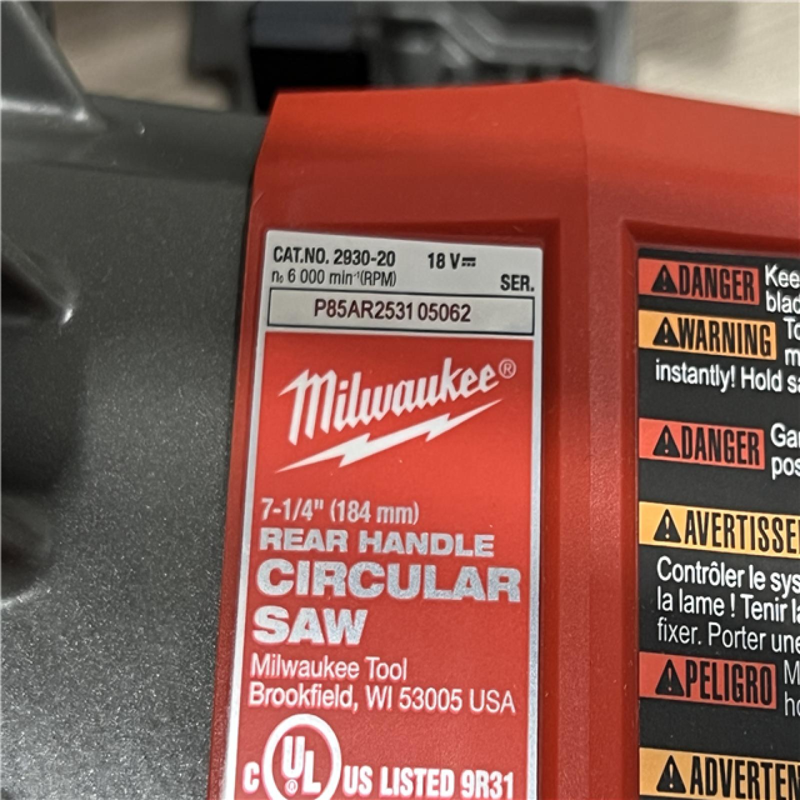 AS-IS Milwaukee FUEL 18V Lithium-Ion Cordless 7-1/4 in. Rear Handle Circular Saw (Tool-Only)
