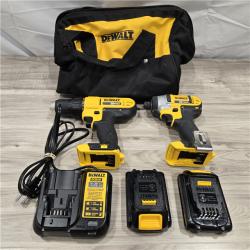 LIKE NEW!- DeWALT 20V MAX Cordless Drill Driver/Impact Driver Combo Kit
