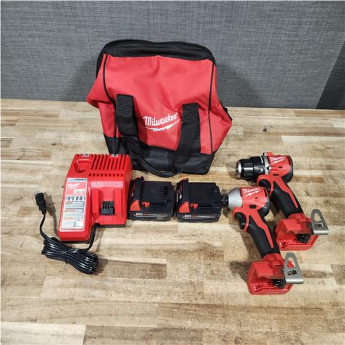 HOUSTON LOCATION - AS - IS Milwaukee 2 Tool Combo Kit W/ (2) Battery & Charger