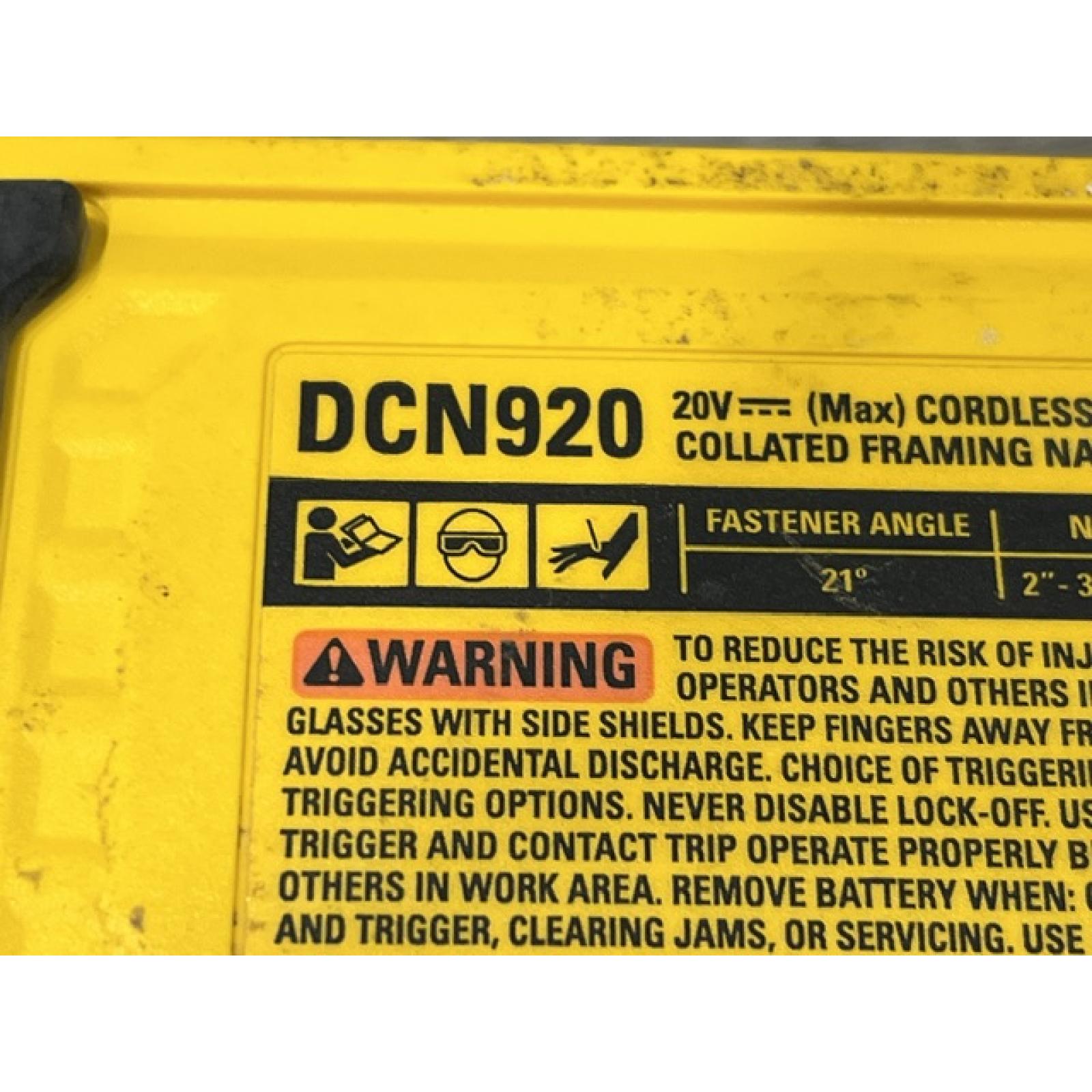 AS-IS DEWALT 20-Volt 21° Cordless Framing Nailer (Tool-Only)
