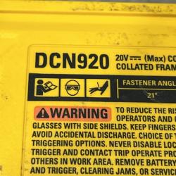 AS-IS DEWALT 20-Volt 21° Cordless Framing Nailer (Tool-Only)