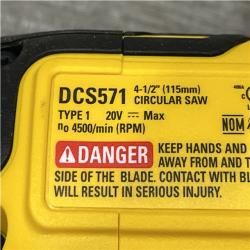 AS-IS DEWALT ATOMIC 20V MAX Cordless Brushless 4-1/2 in. Circular Saw (Tool Only)