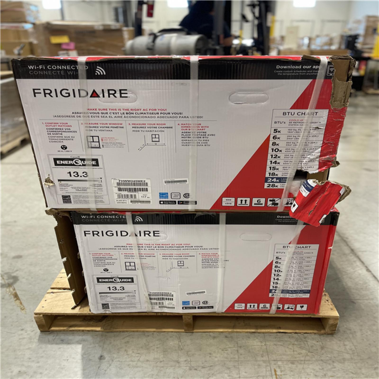 DALLAS LOCATION - Frigidaire 24 000 BTU 230-Volt Inverter Technology Window Room Air Conditioner Cools 1400 sq. ft. PALLET-(4 UNITS)