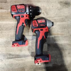 HOUSTON LOCATION - AS-IS Milwaukee 18V Cordless Brushed 2-Tool Drill/Driver and Impact Driver Kit