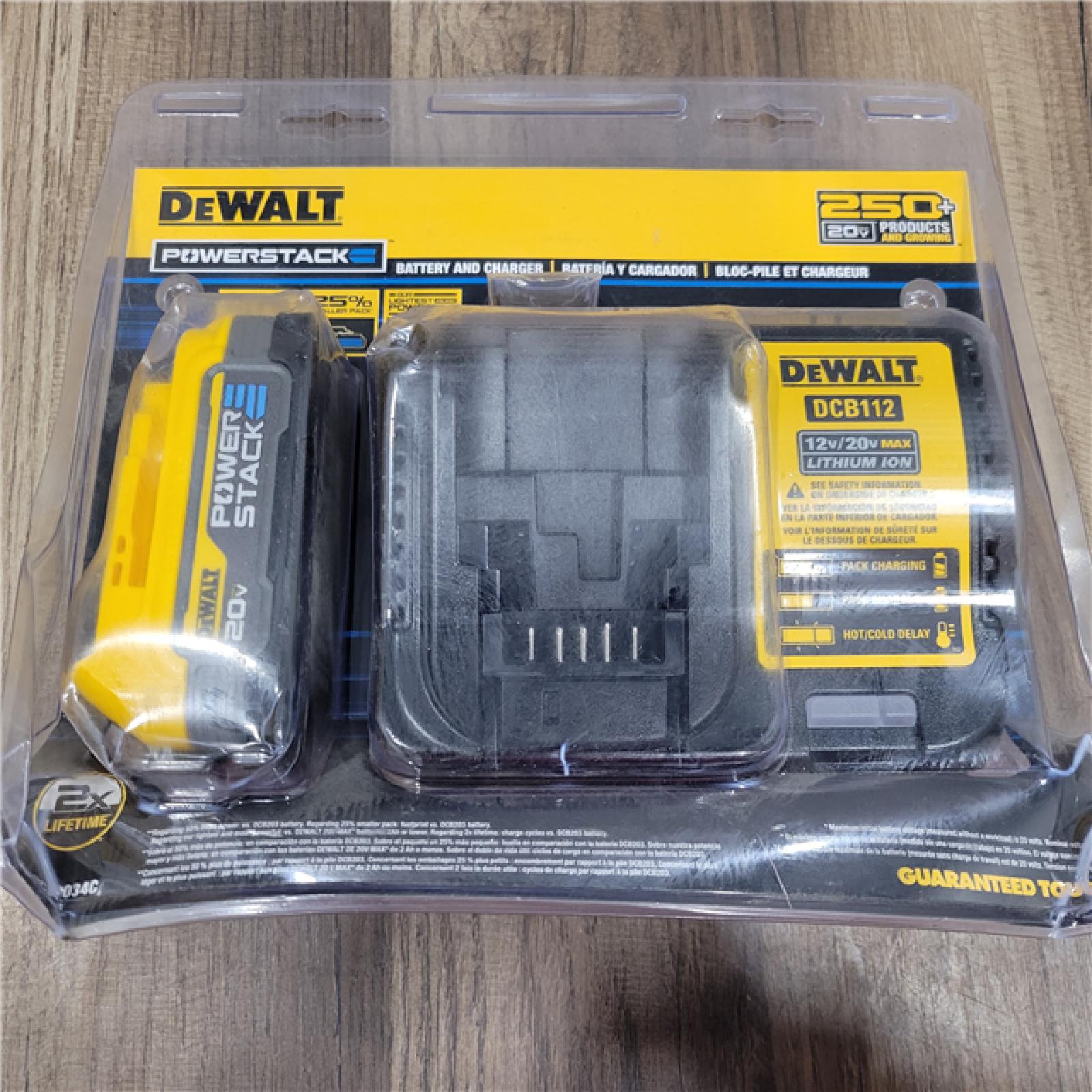 NEW! DEWALT DCBP034C 20V MAX Starter Kit with PowerStack Lithium-Ion Compact Battery and Charger