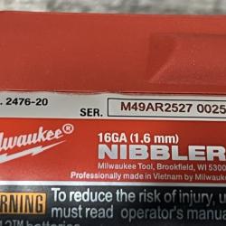 AS-IS Milwaukee FUEL 12-Volt Lithium-Ion Brushless Cordless 16-Gauge Variable Speed Nibbler (Tool-Only)