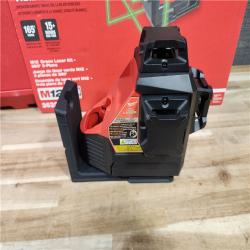 HOUSTON LOCATION - AS-IS (APPEARS LIKE NEW) Milwaukee 12-Volt Lithium-Ion Cordless Green 250 ft. 3-Plane Laser Level Kit