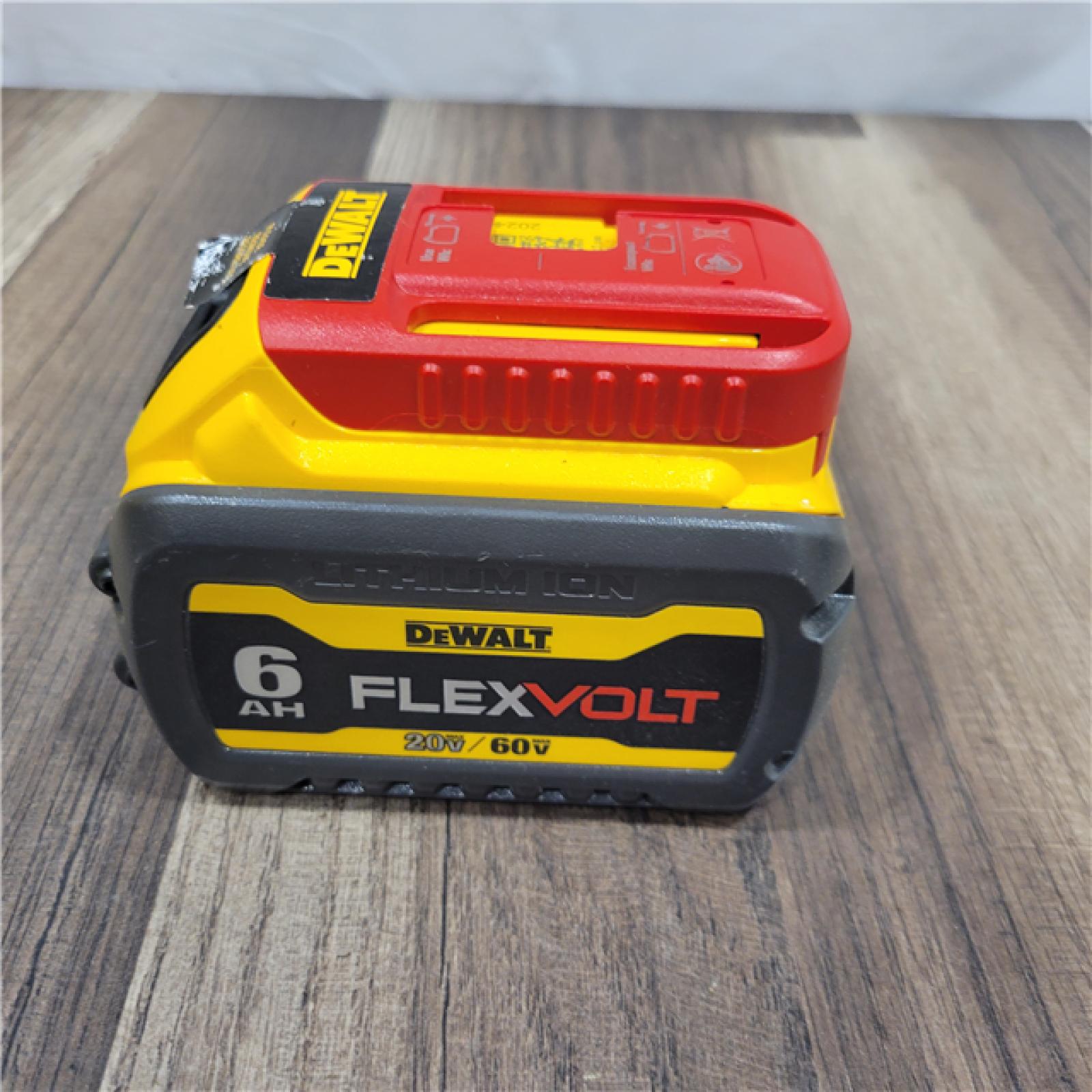 AS-IS DEWALT FLEXVOLT 20V/60V MAX Lithium-Ion 6.0Ah Battery Pack with 6 Amp Output Charger