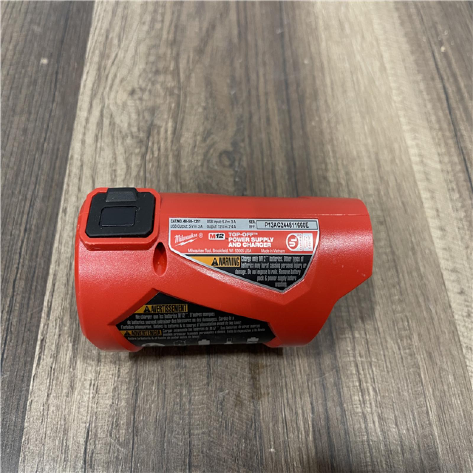 AS-IS Milwaukee Men's Large 12-Volt Lithium-Ion Cordless Tough Shell Black Heated Jacket with (1) 3.0 Ah Battery and Charger