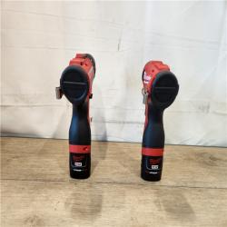 AS-IS- M12 12-Volt Lithium-Ion Brushless Cordless Subcompact Drill and Impact Driver Combo Kit W/2 Batteries and Bag (2-Tool)