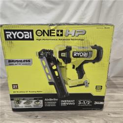 NEW! - RYOBI ONE+ HP 18V Brushless Cordless AirStrike 21° Framing Nailer (Tool Only)