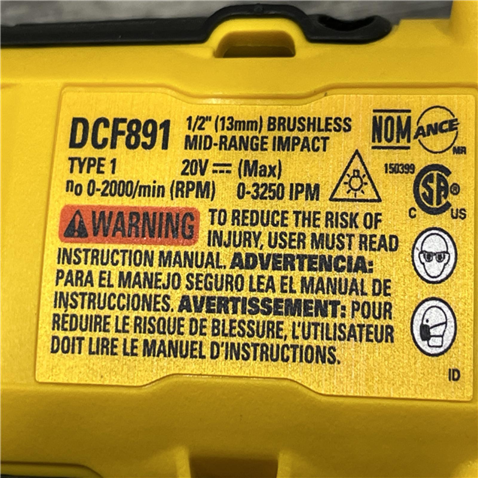 AS-IS DEWALT 20V MAX XR Cordless 1/2 in. Impact Wrench (Tool Only)