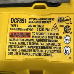 AS-IS DEWALT 20V MAX XR Cordless 1/2 in. Impact Wrench (Tool Only)