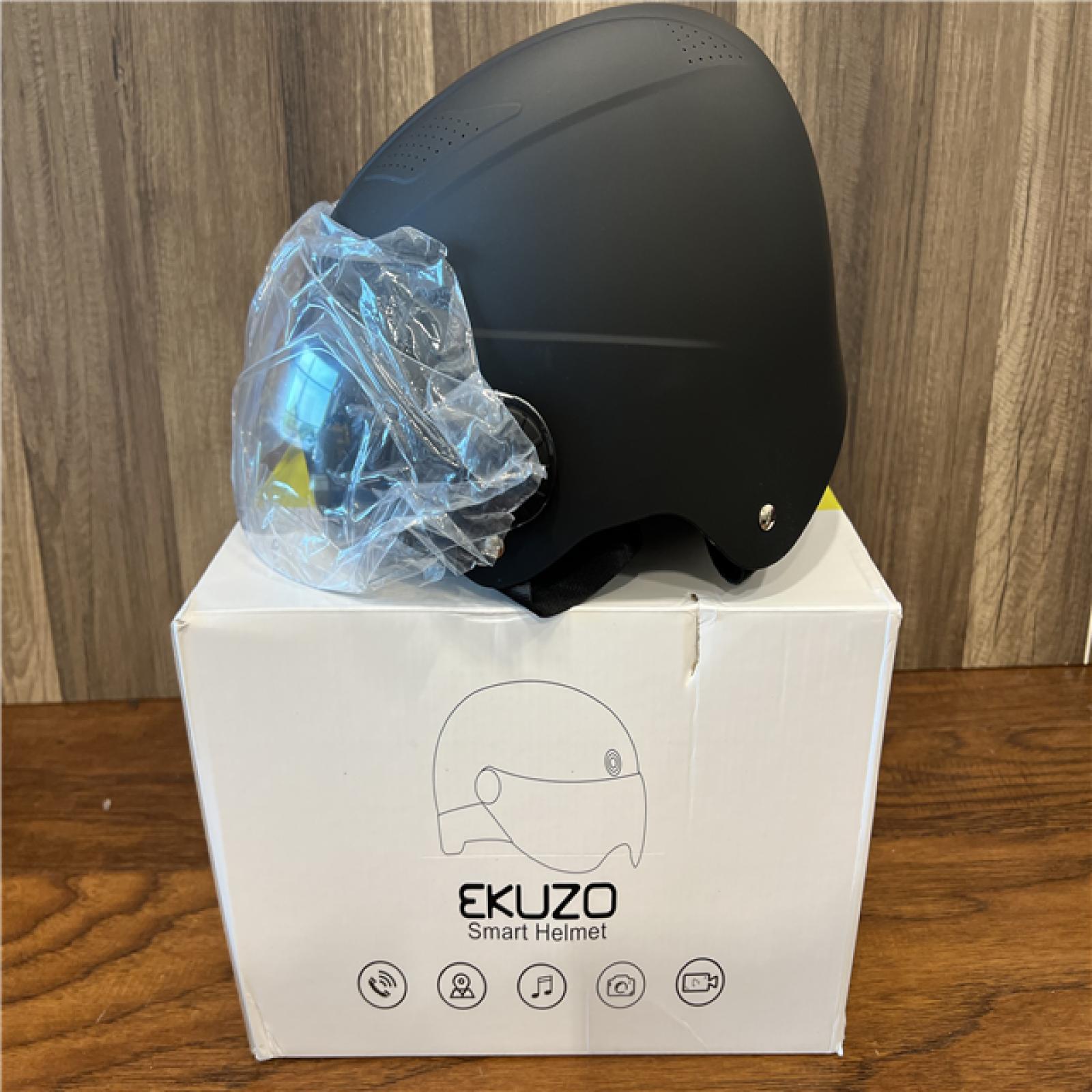 EKUZO Bluetooth Smart Helmet for Adults Dual Sports Camera Video Record for Riding Scooters Roller Skating