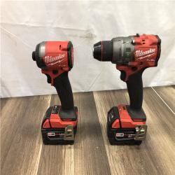 AS-IS Milwaukee FUEL 18V Lithium-Ion Brushless Cordless Hammer Drill and Impact Driver Combo Kit