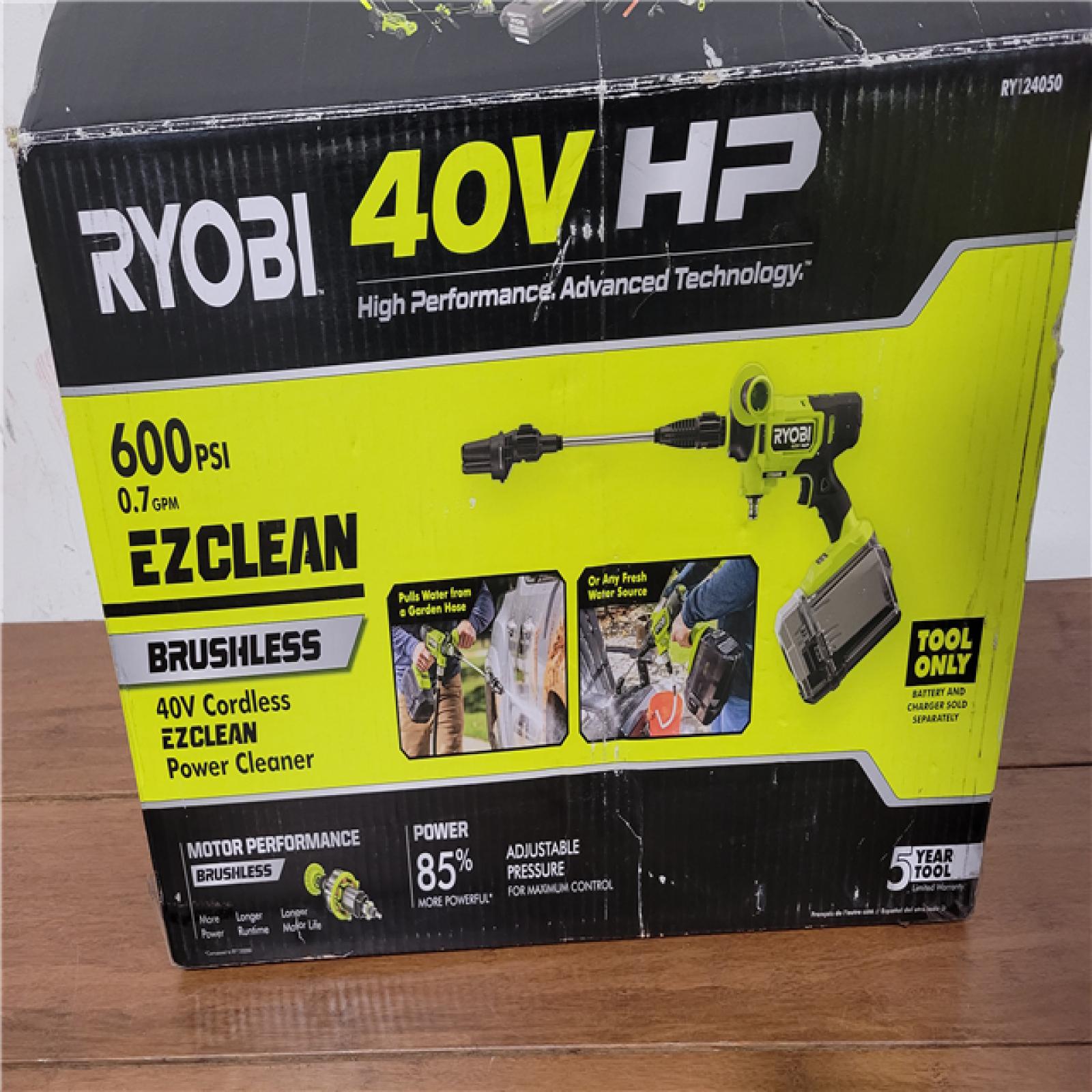 California NEW Ryobi 600 PSI 0.7GMP 40V Cordless Power Cleaner (Tool Only)