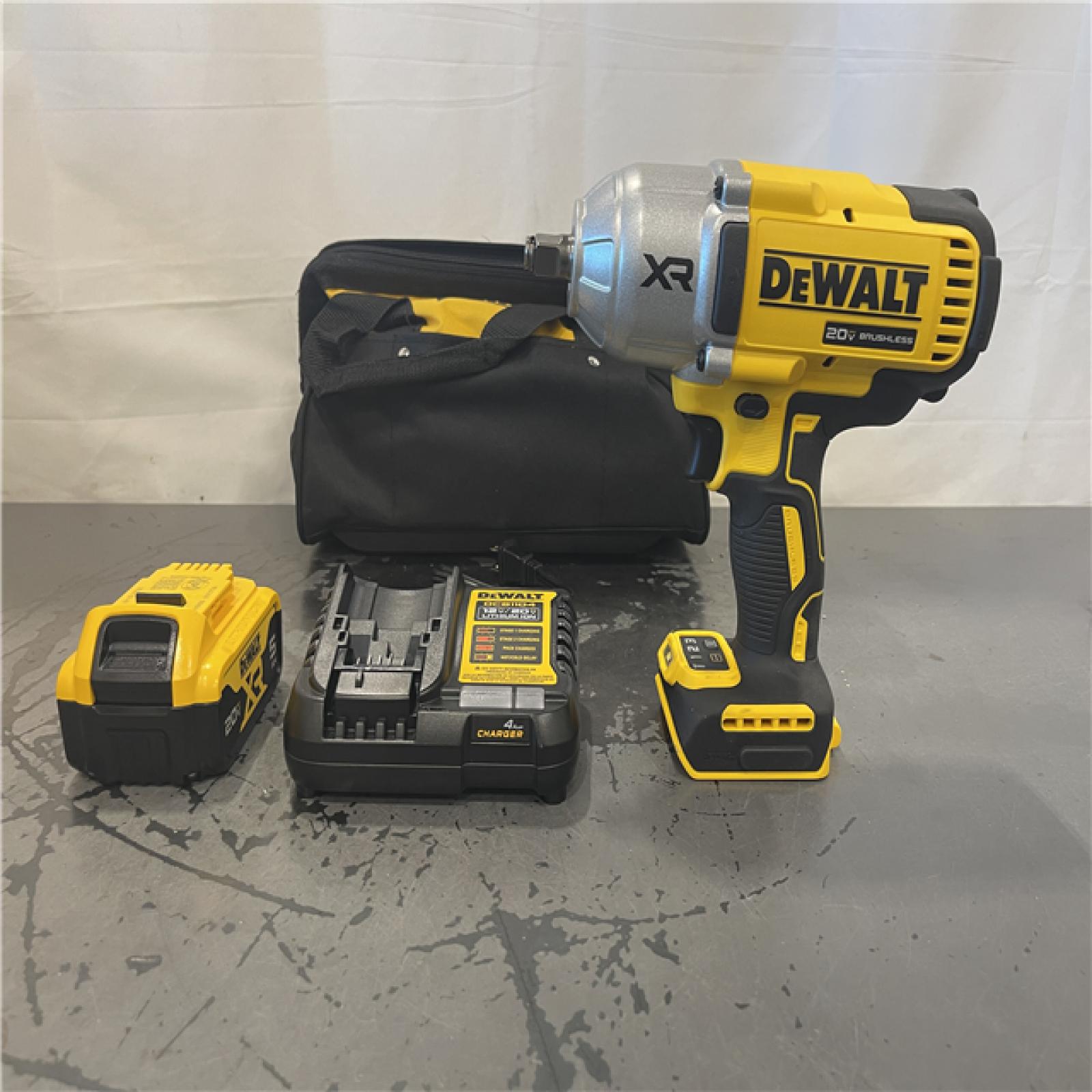 AS-IS- Dewalt 20V MAX Lithium-Ion Cordless 1/2 in. Impact Wrench Kit W/ BATTERY & CHARGER