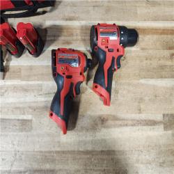 HOUSTON LOCATION - AS - IS Milwaukee 12-Volt Lithium-Ion Brushless Cordless Subcompact Drill and Impact Driver Combo Kit
