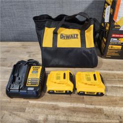 HOUSTON LOCATION - AS-IS Dewalt DCK225D2 20V MAX ATOMIC Brushless Compact Lithium-Ion 1/2 in. Cordless Drill Driver and 1/4 in. Impact Driver Combo Kit with 2 Batteries 2 Ah