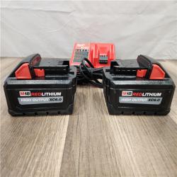 AS-IS Milwaukee M18 18-Volt Lithium-Ion High Output Starter Kit with Two 6.0 Ah Battery and Charger