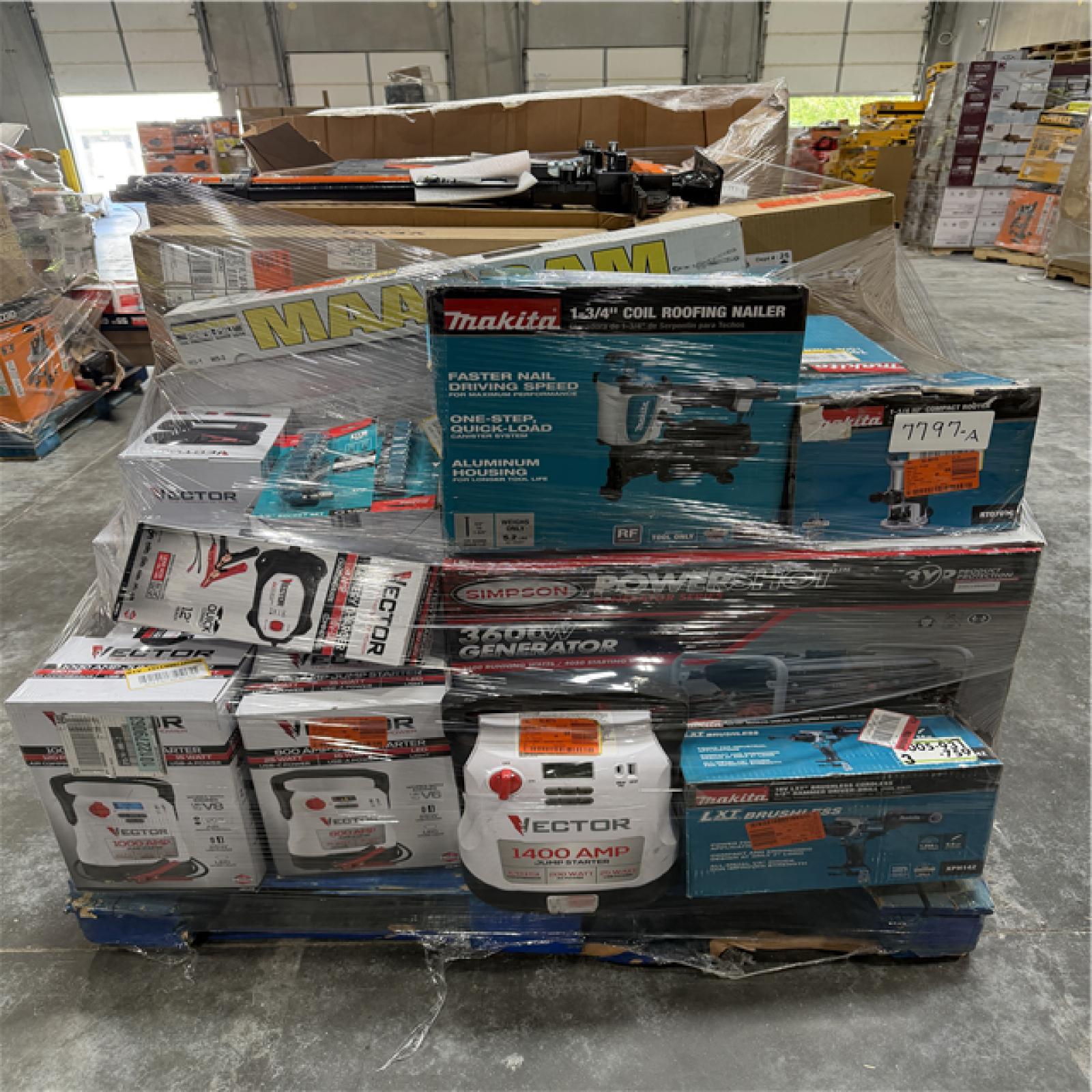 Atlanta Location AS-IS Tools Partial Truckload (6 Pallets) 7977-A