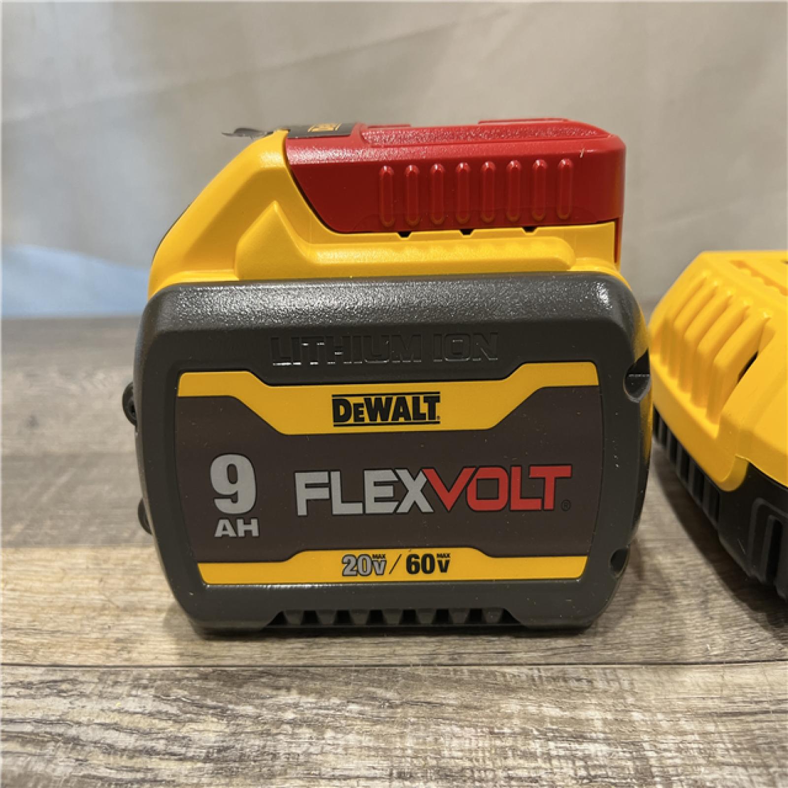 AS-IS DEWALT 20V/60V MAX FLEXVOLT Lithium-Ion 9.0Ah Battery and Charger Starter Kit