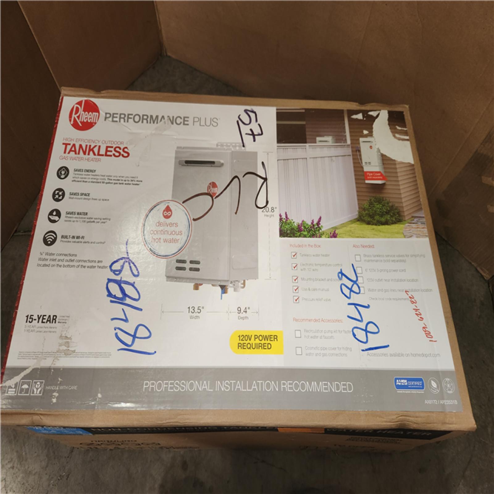Phoenix NEW Rheem Performance Plus 8.4 GPM Smart Non-Condensing Outdoor Natural Gas Tankless Water Heater