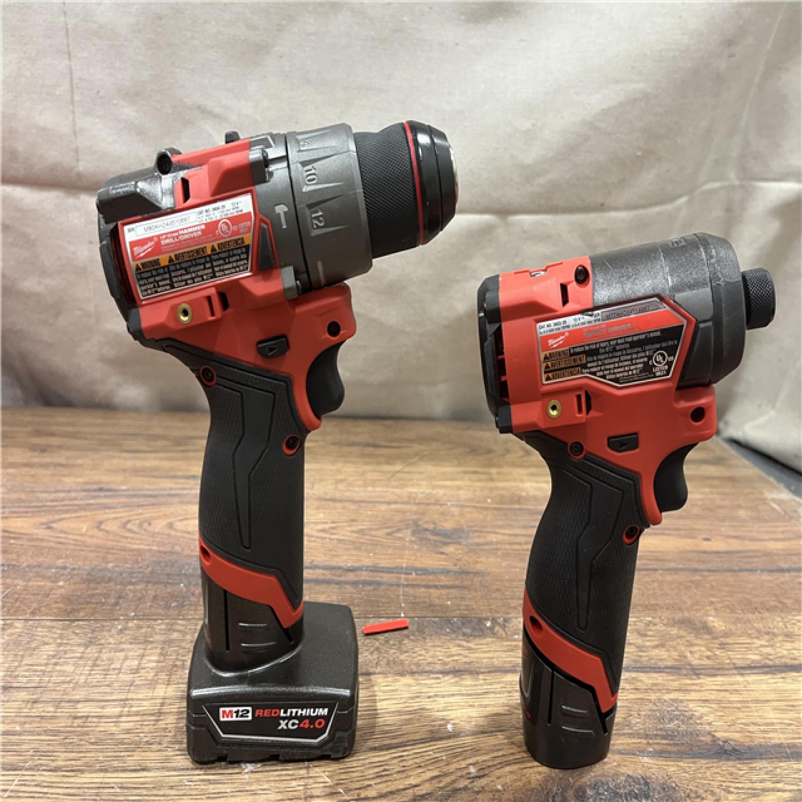 AS-IS Milwaukee 3497-22 12V Brushless Hammer Drill and Impact Driver Combo Kit