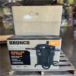 DALLAS LOCATION - OKLAHOMA JOE'S Bronco 18 in. Heavy Duty Charcoal Drum Smoker and Grill with 284 sq. in. Cooking Area in Black PALLET - (3 UNITS)