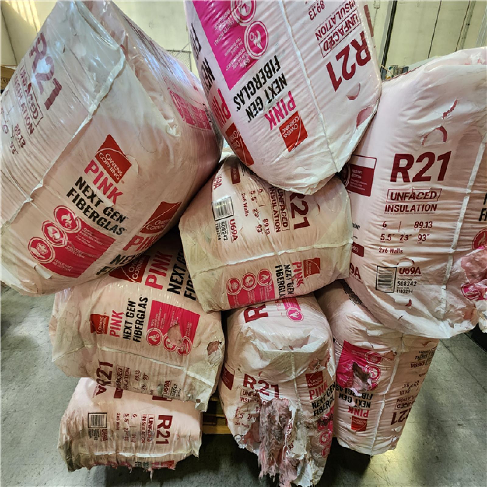 Phoenix AS-IS Owens Corning R-21 Kraft Faced Fiberglass Insulation Batt 23 in. x 93 in. (8-Bags)
