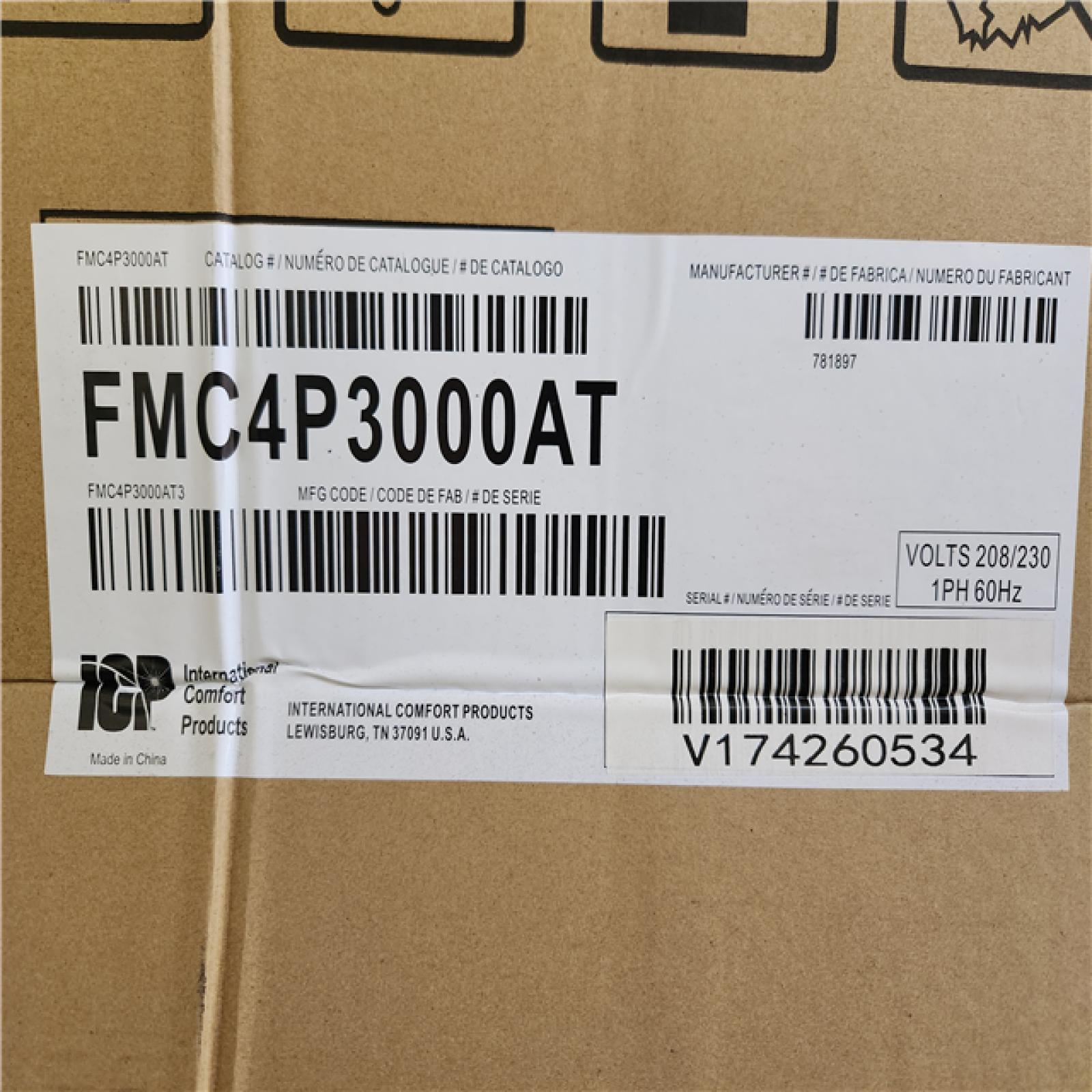 Phoenix Location NEW Fan coil, horizontal, cased, R410A, 2-1/2 tons, 208-230/1/60 Pallet (4-Total)