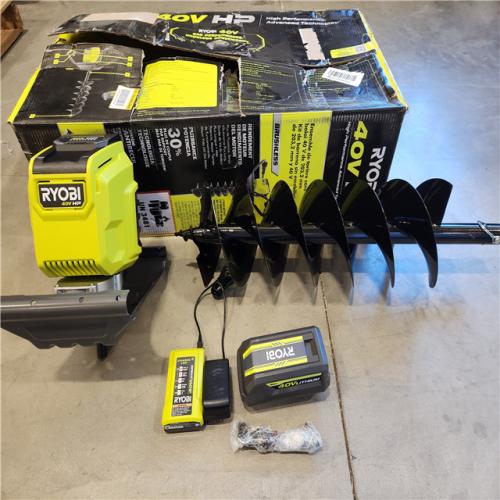 AS-IS RYOBI 40V HP Brushless Cordless Earth Auger with 8 in. Bit Kit