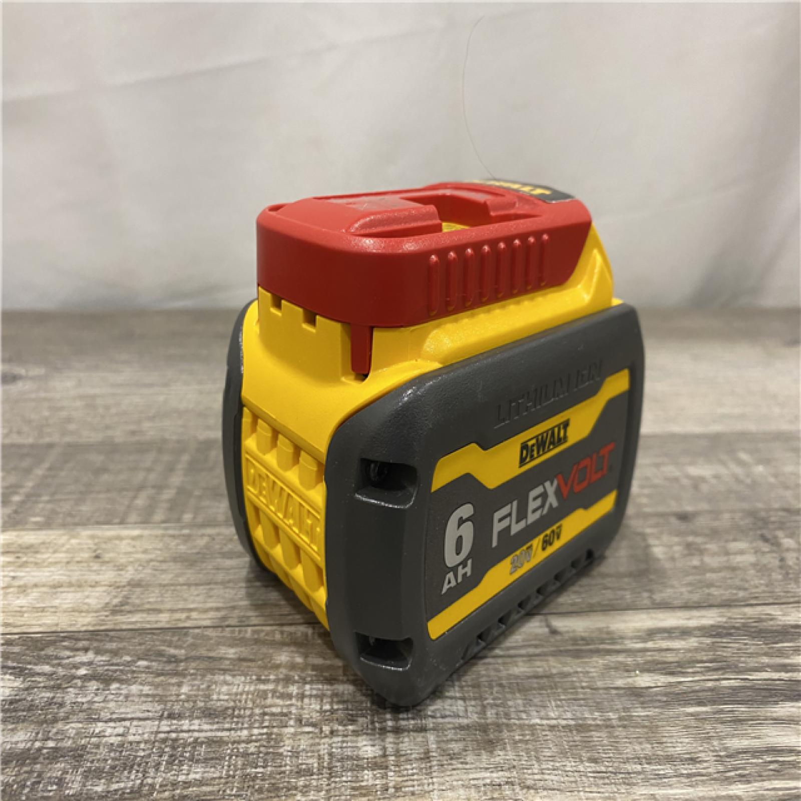 AS-IS DEWALT FLEXVOLT 20V/60V MAX Lithium-Ion 6.0Ah Battery Pack with 6 Amp Output Charger