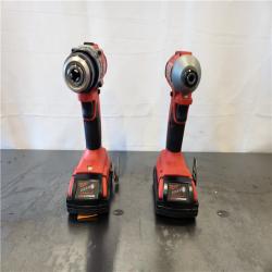 AS-IS- Milwaukee 18V Lithium-Ion Brushless Cordless Compact Drill/Impact Combo Kit