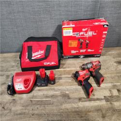 HOUSTON LOCATION - AS-IS Milwaukee 3497-22 12V Brushless Hammer Drill and Impact Driver Combo Kit