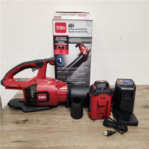 Phoenix Location NEW Toro Flex-Force 60-volt Max 605-CFM 157-MPH Battery Handheld Leaf Blower 4 Ah (Battery and Charger Included)