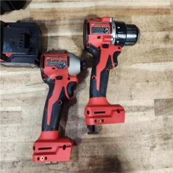 HOUSTON LOCATION - AS - IS Milwaukee 18-Volt Lithium-Ion Brushless Cordless Compact Hammer Drill/Impact Combo Kit