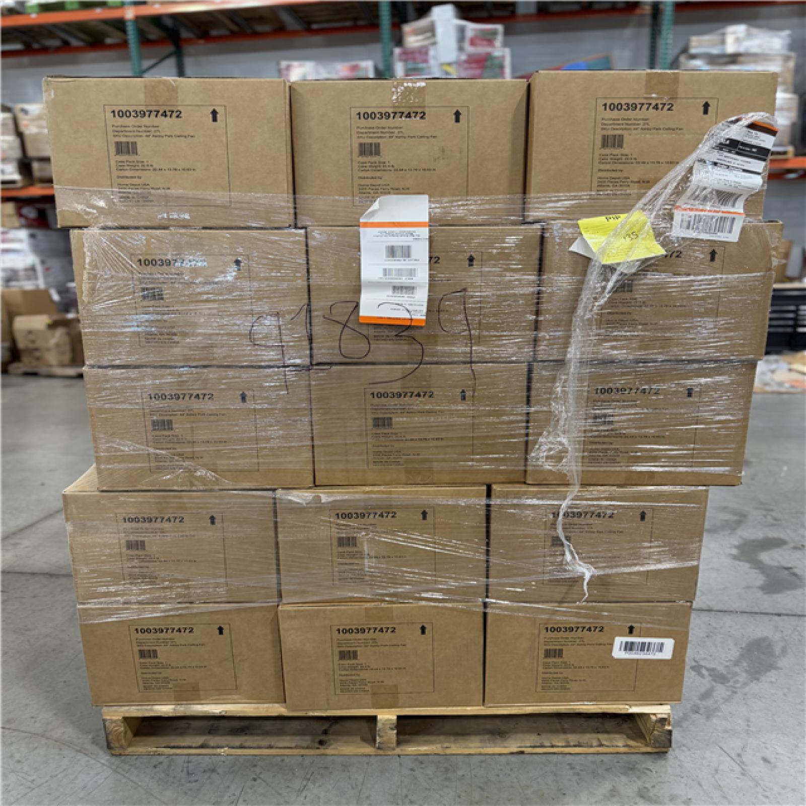 DALLAS LOCATION - Home Decorators Collection Ashby Park 44 in. White Color Changing Integrated LED Bronze Ceiling Fan with Light Kit and 3 Reversible Blades PALLET-(30 UNITS)