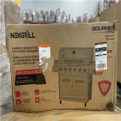 DALLAS LOCATION - AS-IS NEXGRILL 6-Burner Stainless Steel Grill with Searing Side Burner & Griddle Max Insert