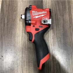 AS-IS Milwaukee FUEL 12V Lithium-Ion Brushless Cordless Stubby 1/2 in. Impact Wrench (Tool-Only)