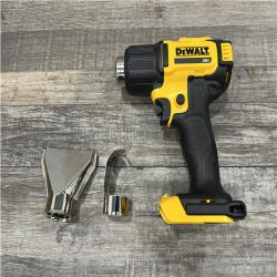 AS-IS DEWALT 20V MAX Cordless Compact Heat Gun with Flat and Hook Nozzle Attachments