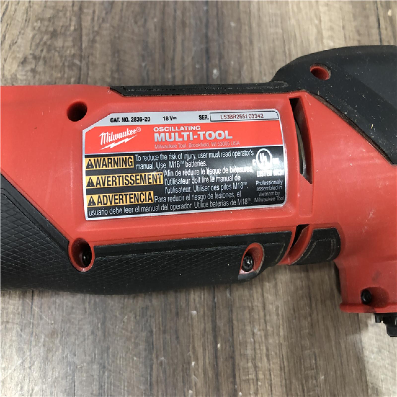 AS-IS Milwaukee FUEL 18V Lithium-Ion Cordless Brushless Oscillating Multi-Tool (Tool-Only)