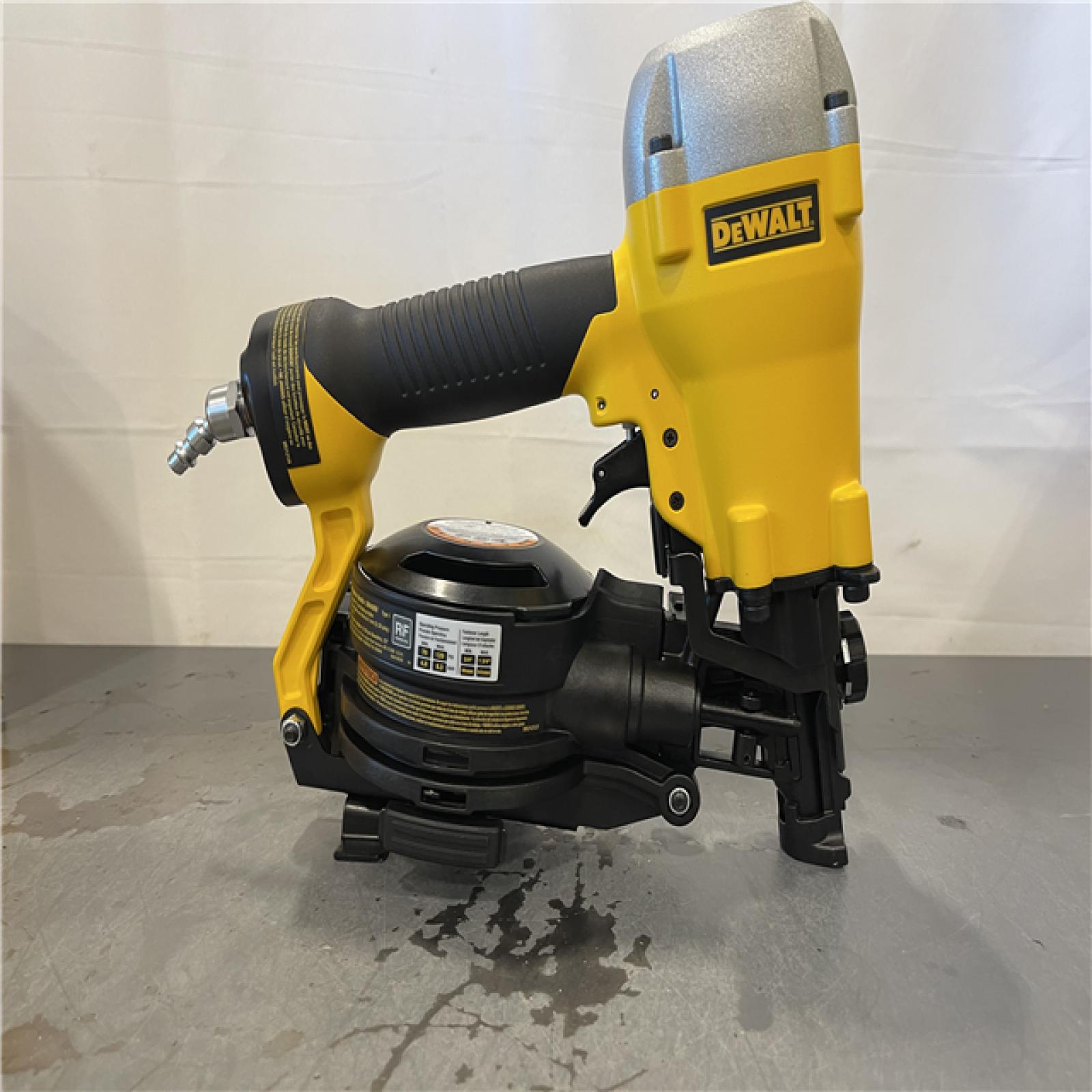 AS-IS - DeWalt 1-3/4 in. 15 Degree Pneumatic Coil Roofing Nailer