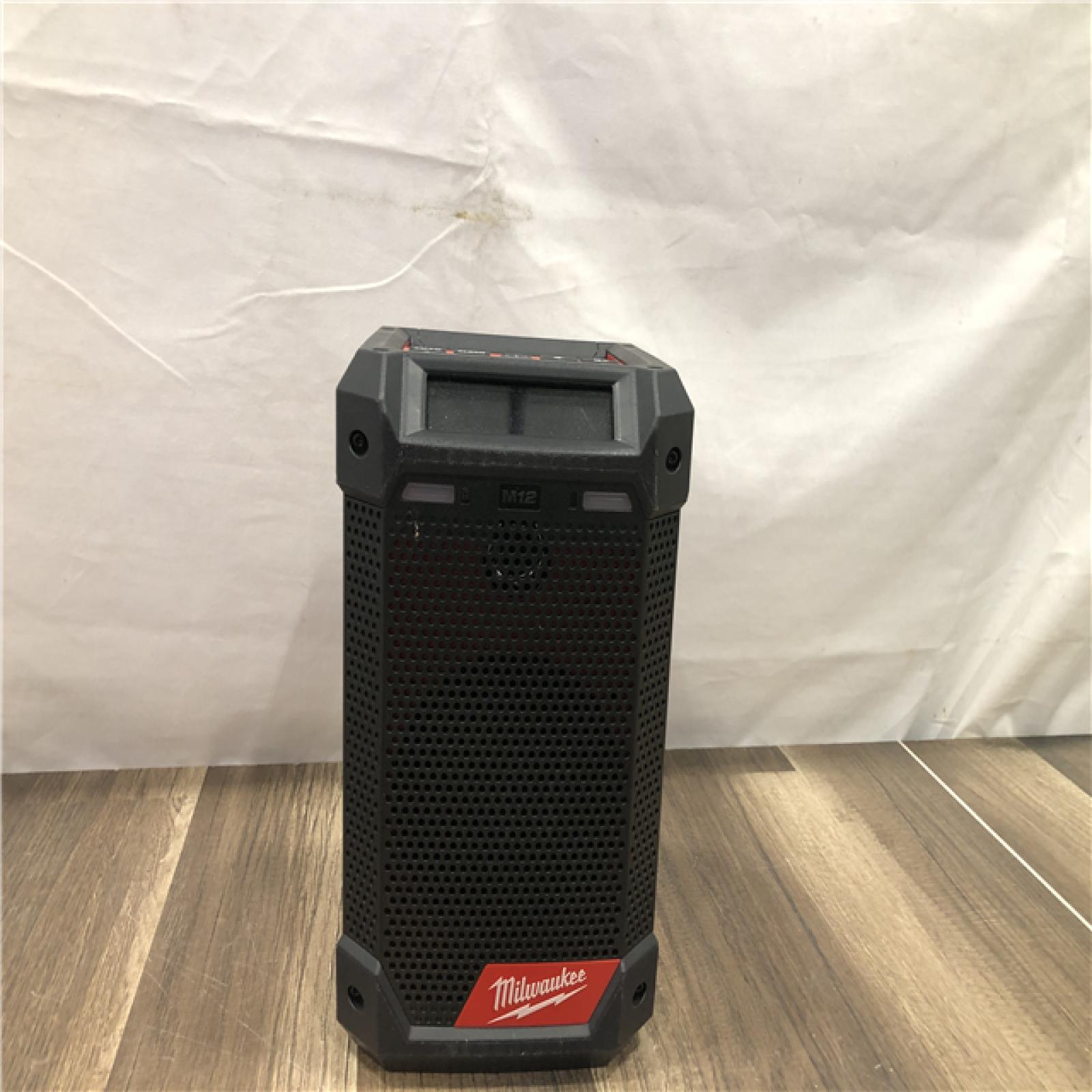 AS-IS Milwaukee 12-Volt Lithium-Ion Cordless Bluetooth/AM/FM Jobsite Radio with Charger