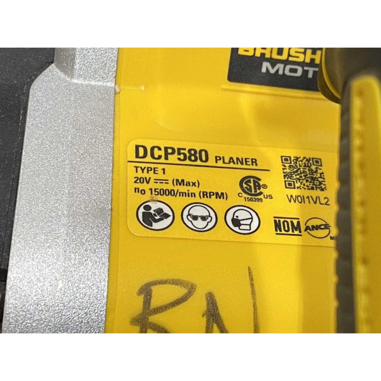 AS-IS DEWALT 20V MAX XR Cordless Brushless 3-1/4 in. Planer (Tool Only)