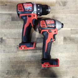 HOUSTON LOCATION - AS-IS Milwaukee 18V Cordless Brushed 2 Tool Drill/Driver and Impact Driver Kit