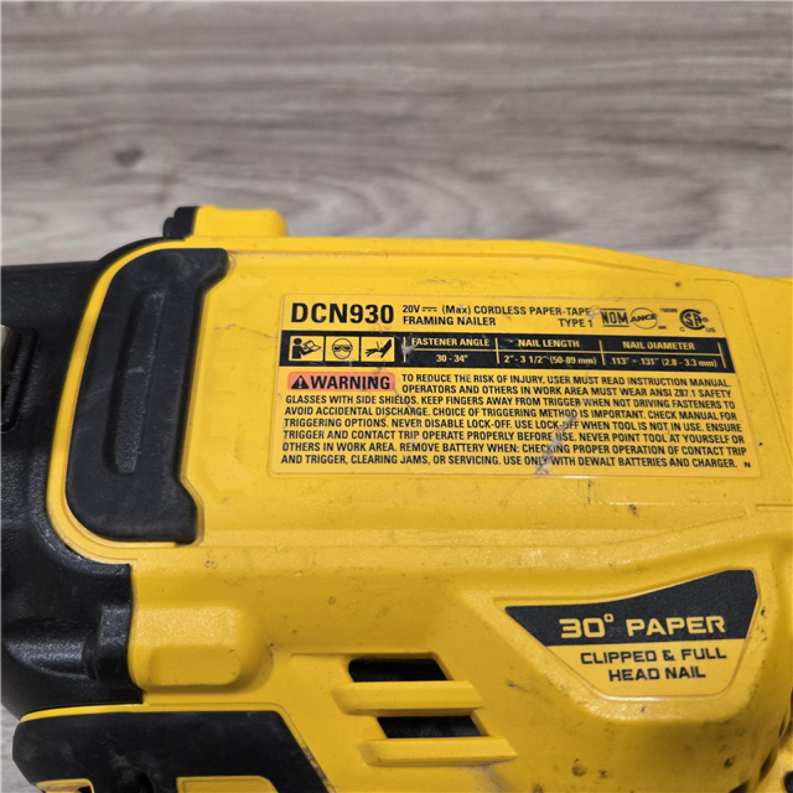 AS-IS DEWALT 20V 30 Degree Cordless Framing Nailer (Tool-Only)