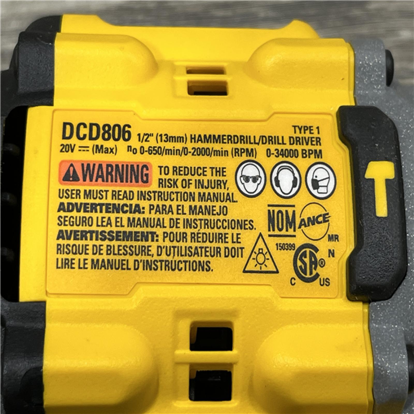 AS-IS DEWALT 20V XR Brushless Cordless 1/2 in. Hammer Drill (Tool-Only)