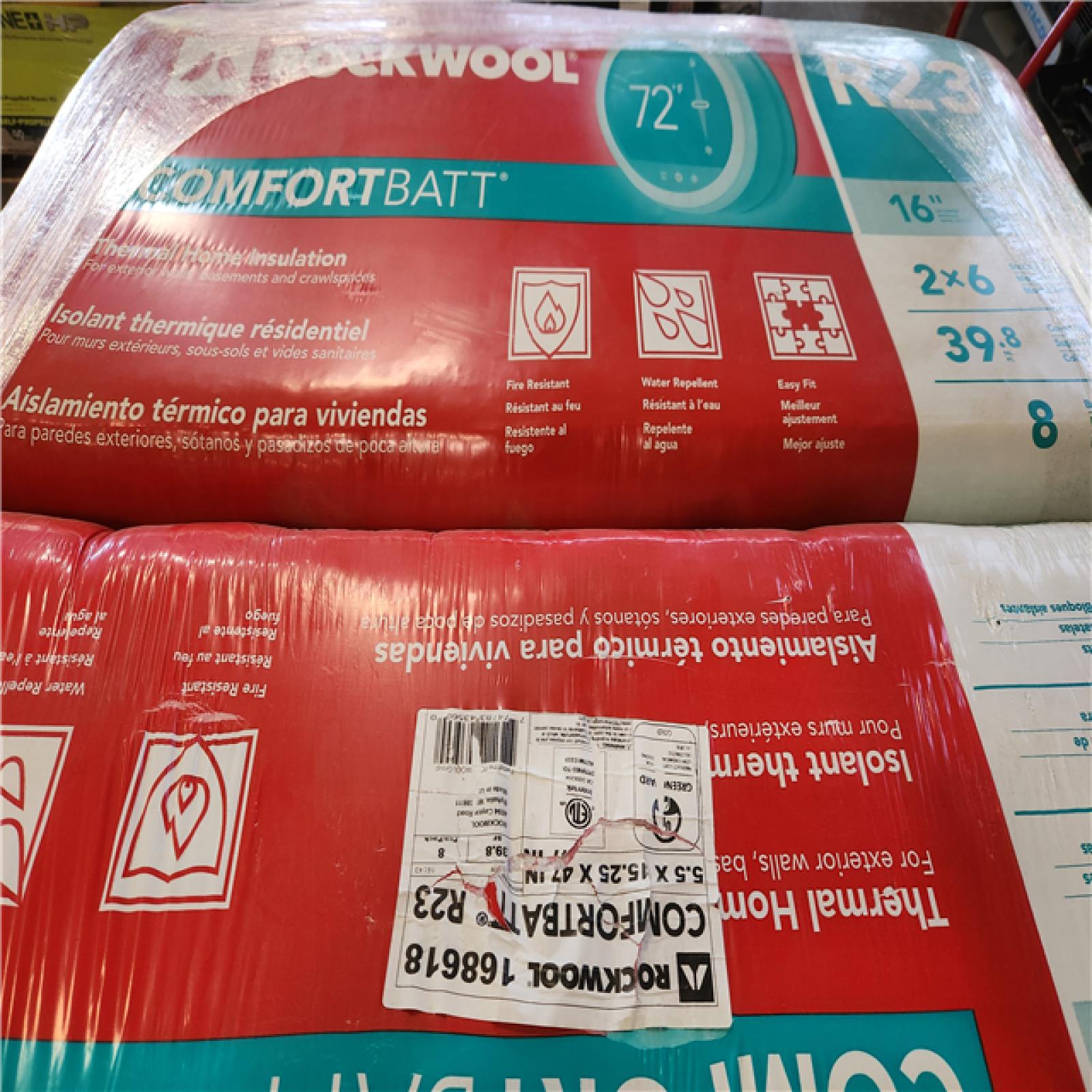 Phoenix ROCKWOOL R-23 Comfortbatt 5-1/2 in. x 15 in. x 47 in. Fire Resistant Stone Wool Insulation Batt (238 sqft  6-Bags)