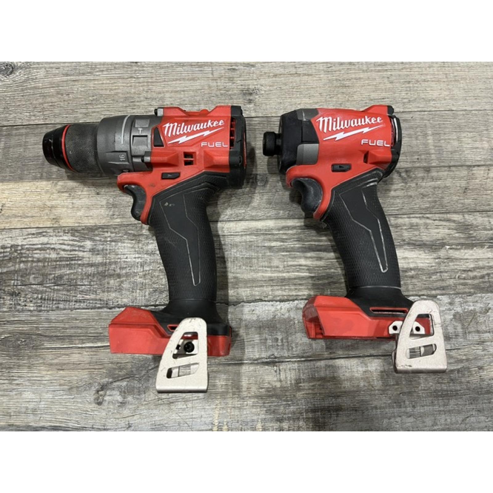 AS-IS Milwaukee FUEL 18V Lithium-Ion Brushless Cordless Hammer Drill and Impact Driver Combo Kit